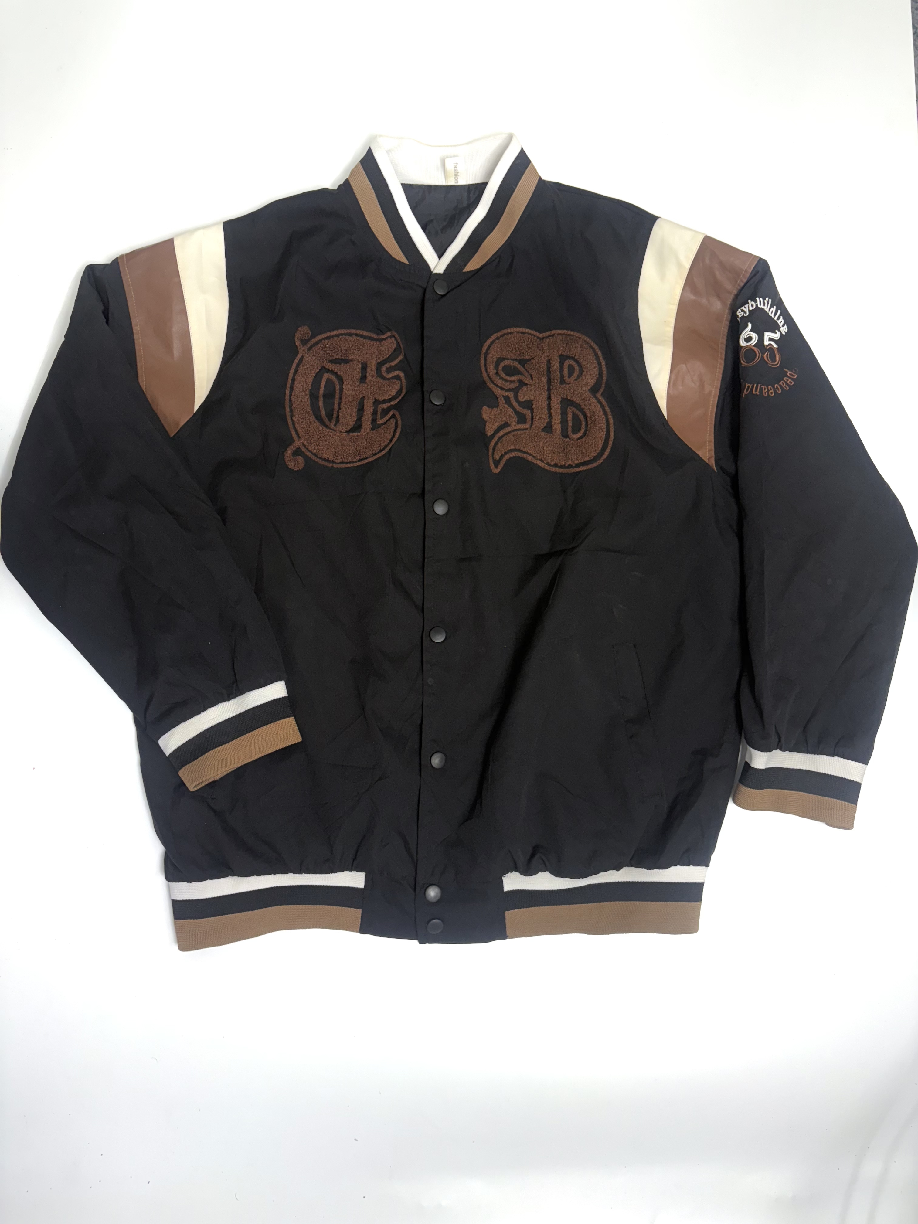 Black Varsity Bomber Jacket