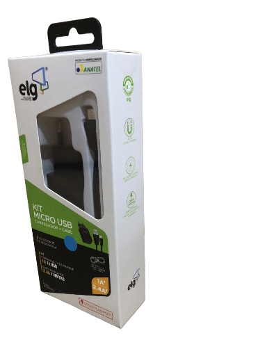  Carregador Micro USB e Cabo Kit elg