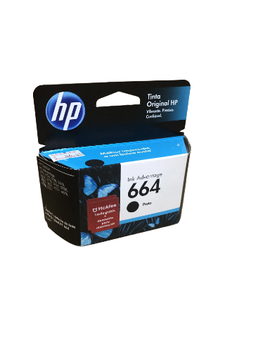 Cartucho de tinta HP 664 preto