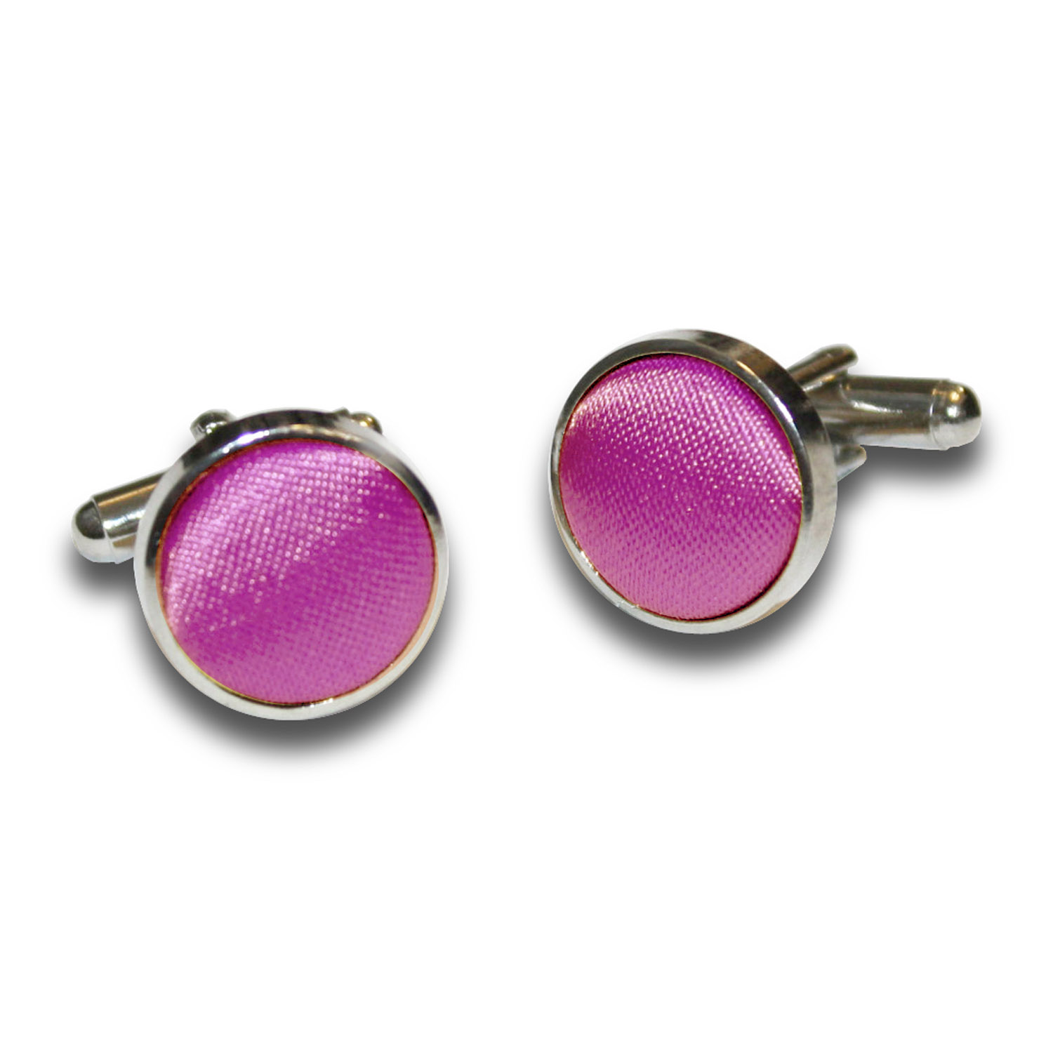 Plain Satin Cufflinks - Mulberry