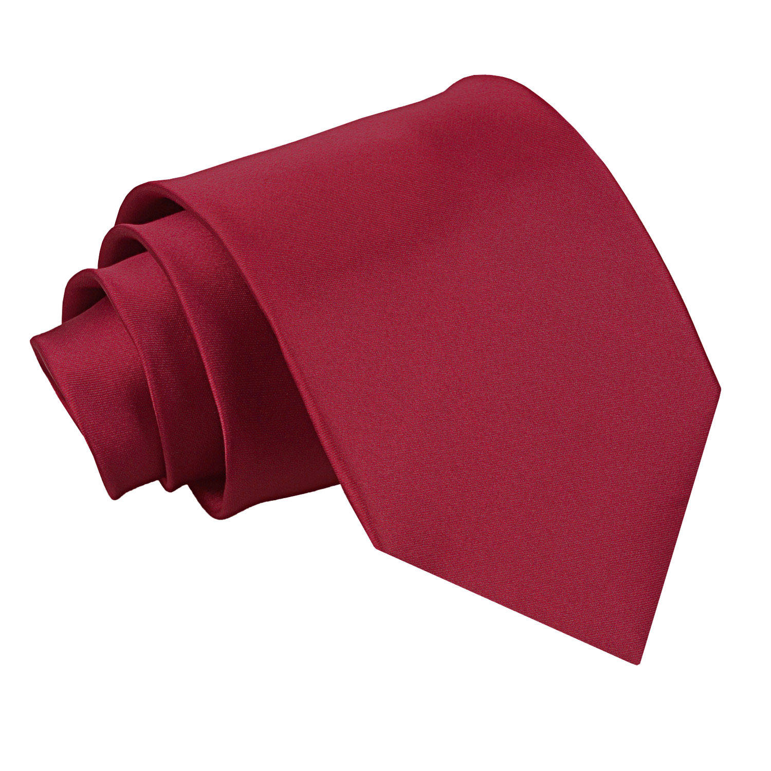 Plain Satin Tie - Burgundy