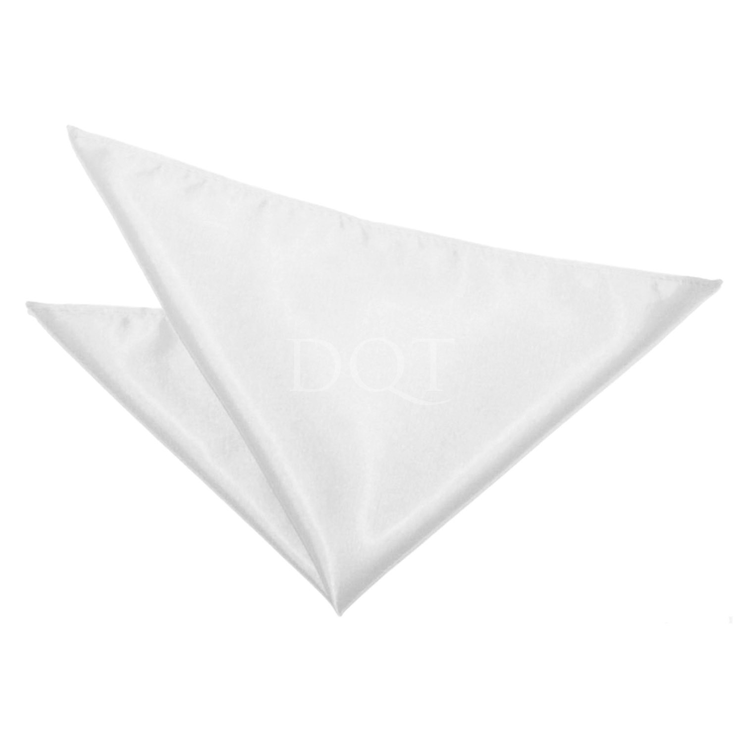 Plain Satin Pocket Square - White