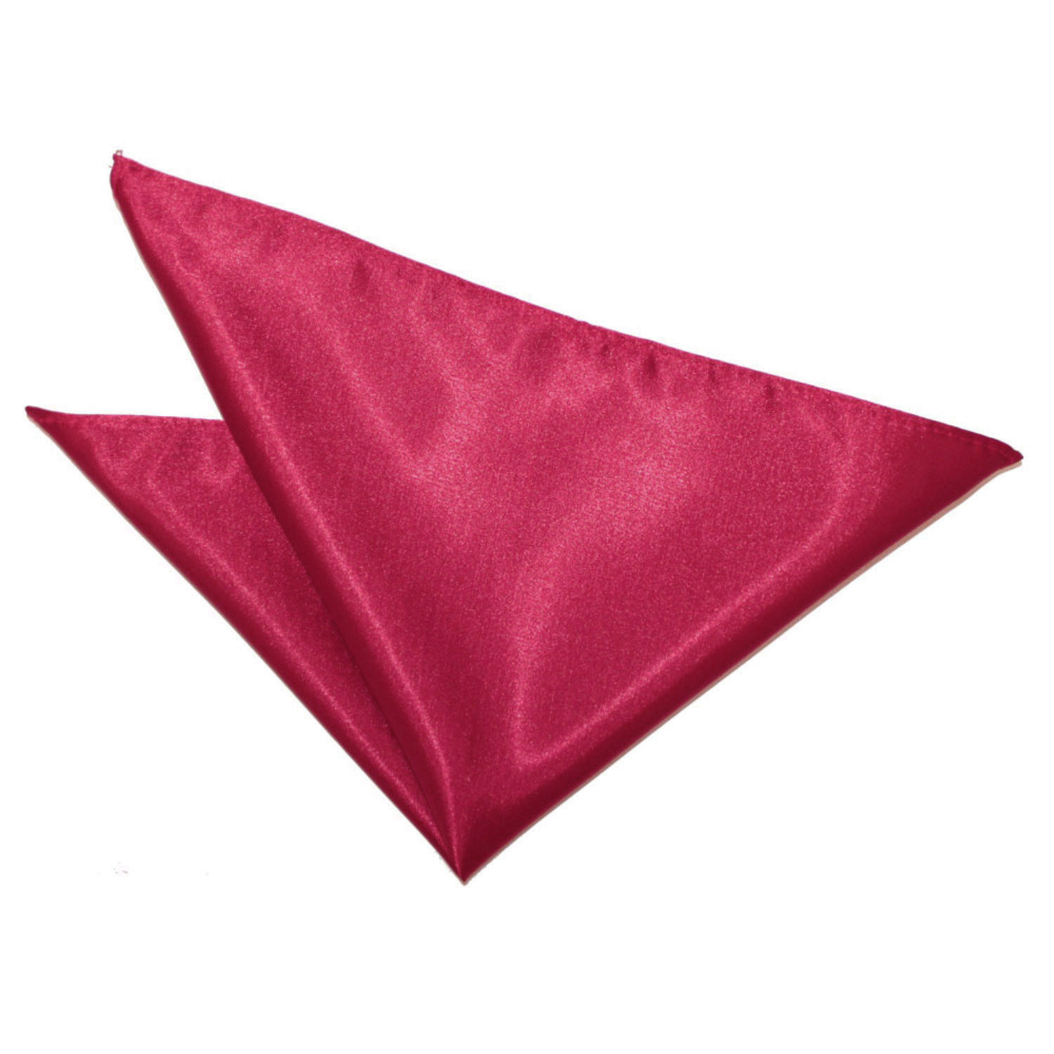 Plain Satin Pocket Square - Crimson Red