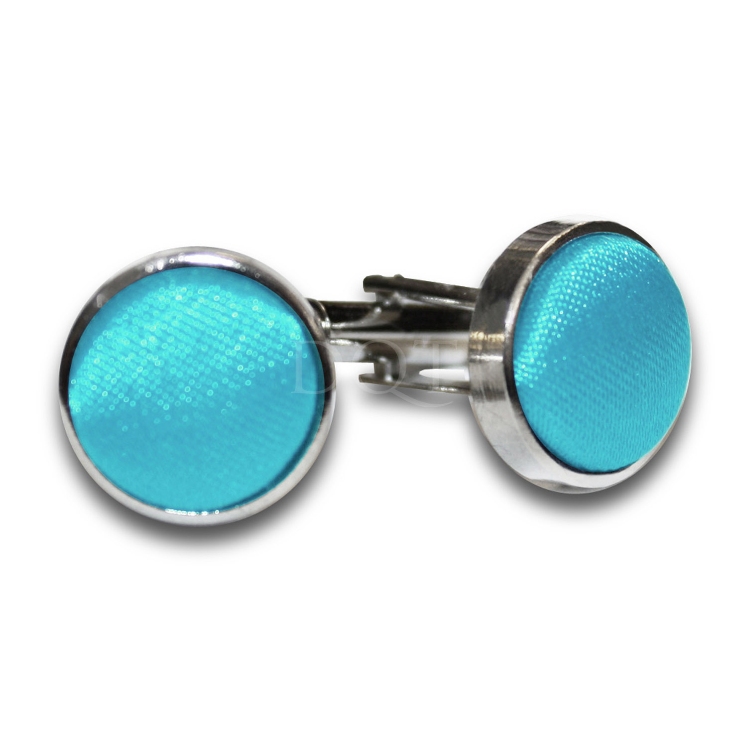 Plain Satin Cufflinks - Robin's Egg Blue