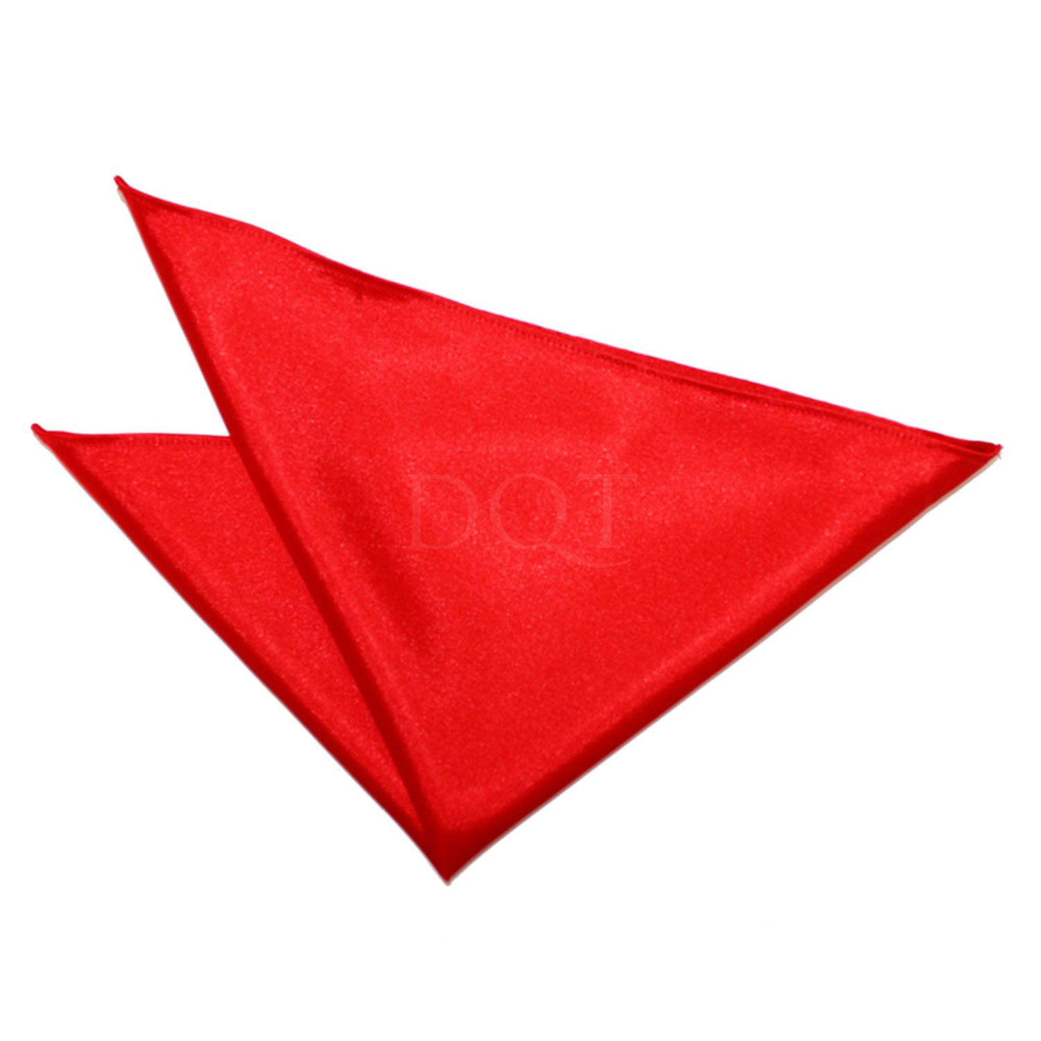 Plain Satin Pocket Square - Red