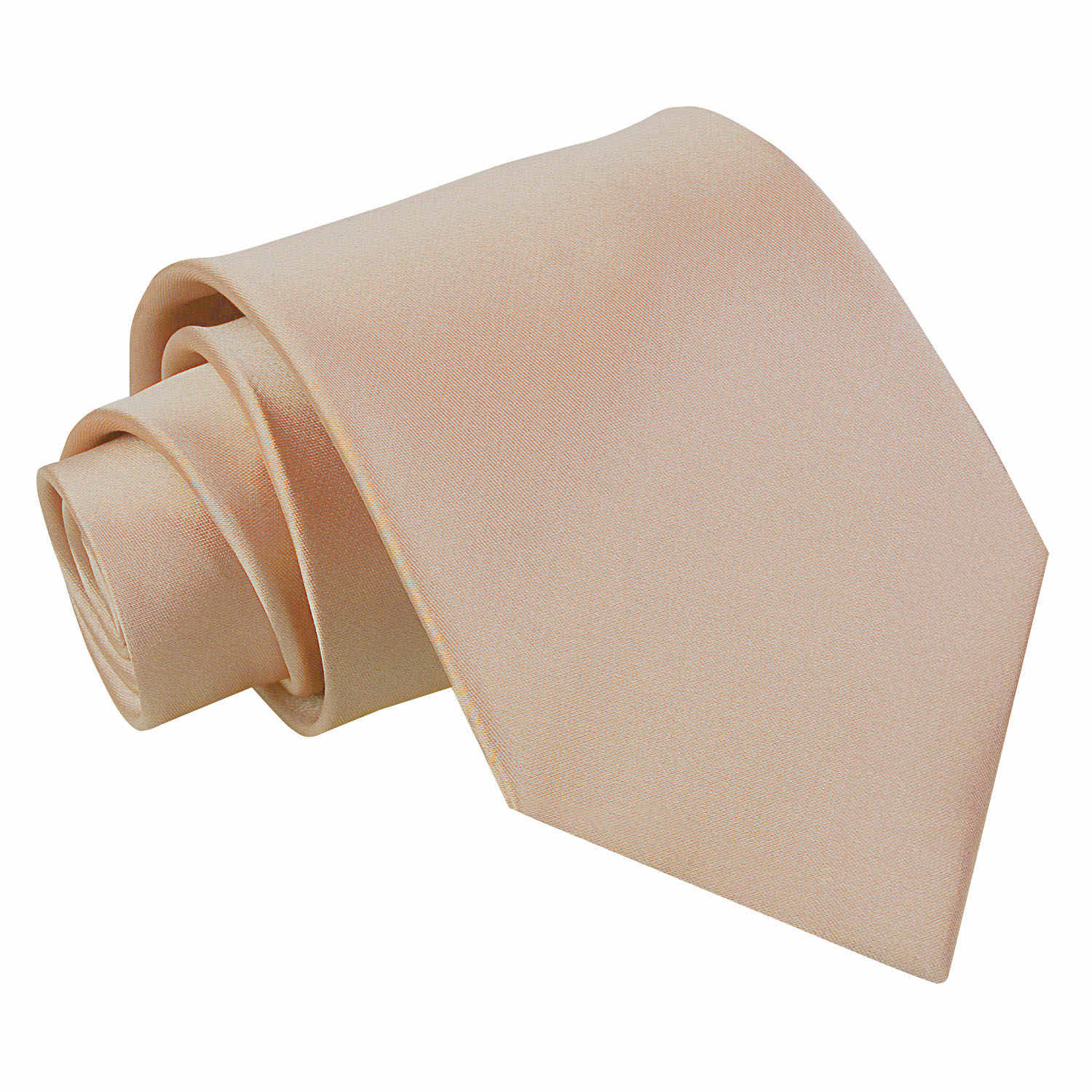 Plain Satin Tie - Mocha Brown