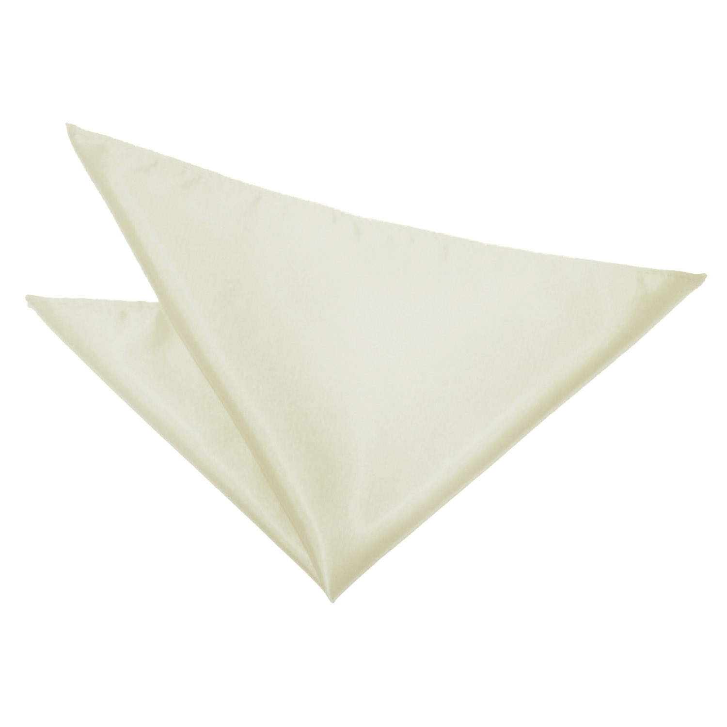 Plain Satin Pocket Square - Ivory