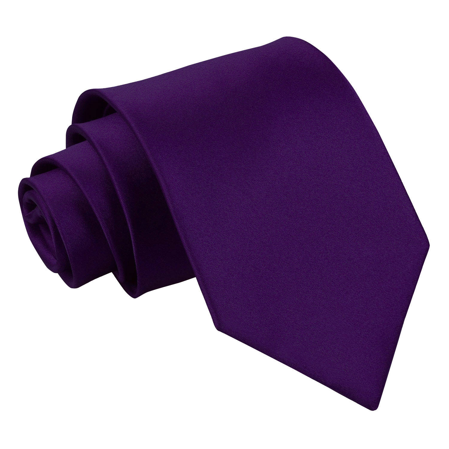 Plain Satin Tie - Purple