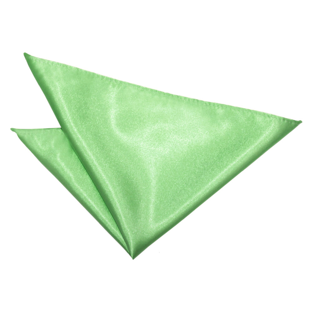 Plain Satin Pocket Square - Lime Green
