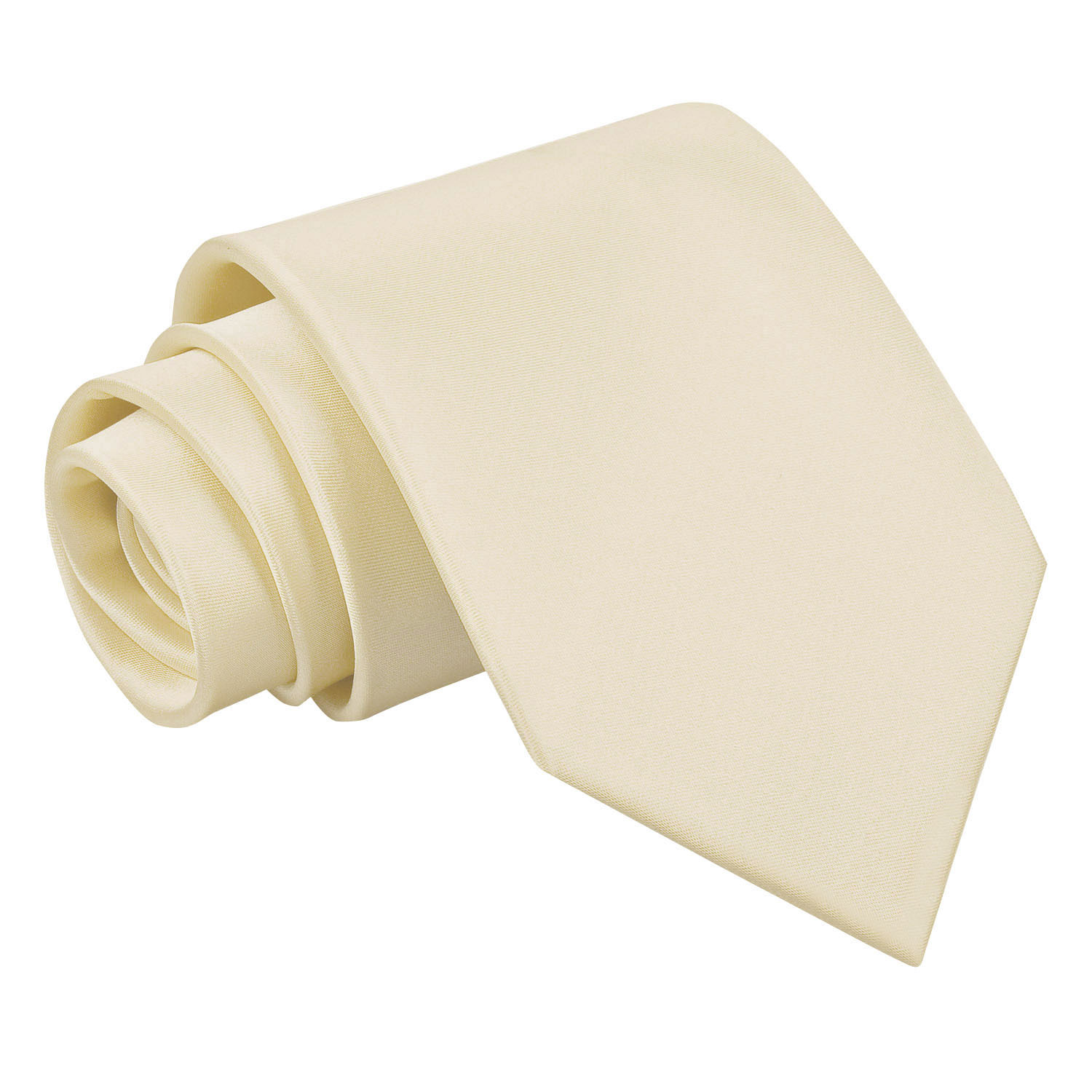 Plain Satin Tie - Champagne