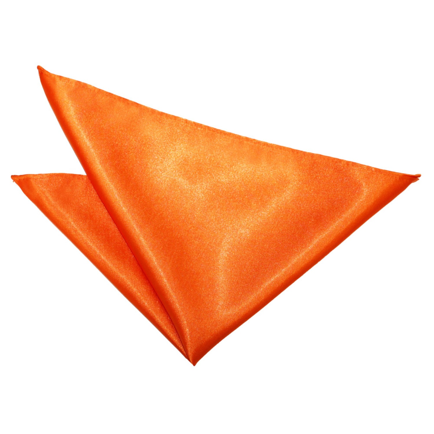 Plain Satin Pocket Square - Burnt Orange