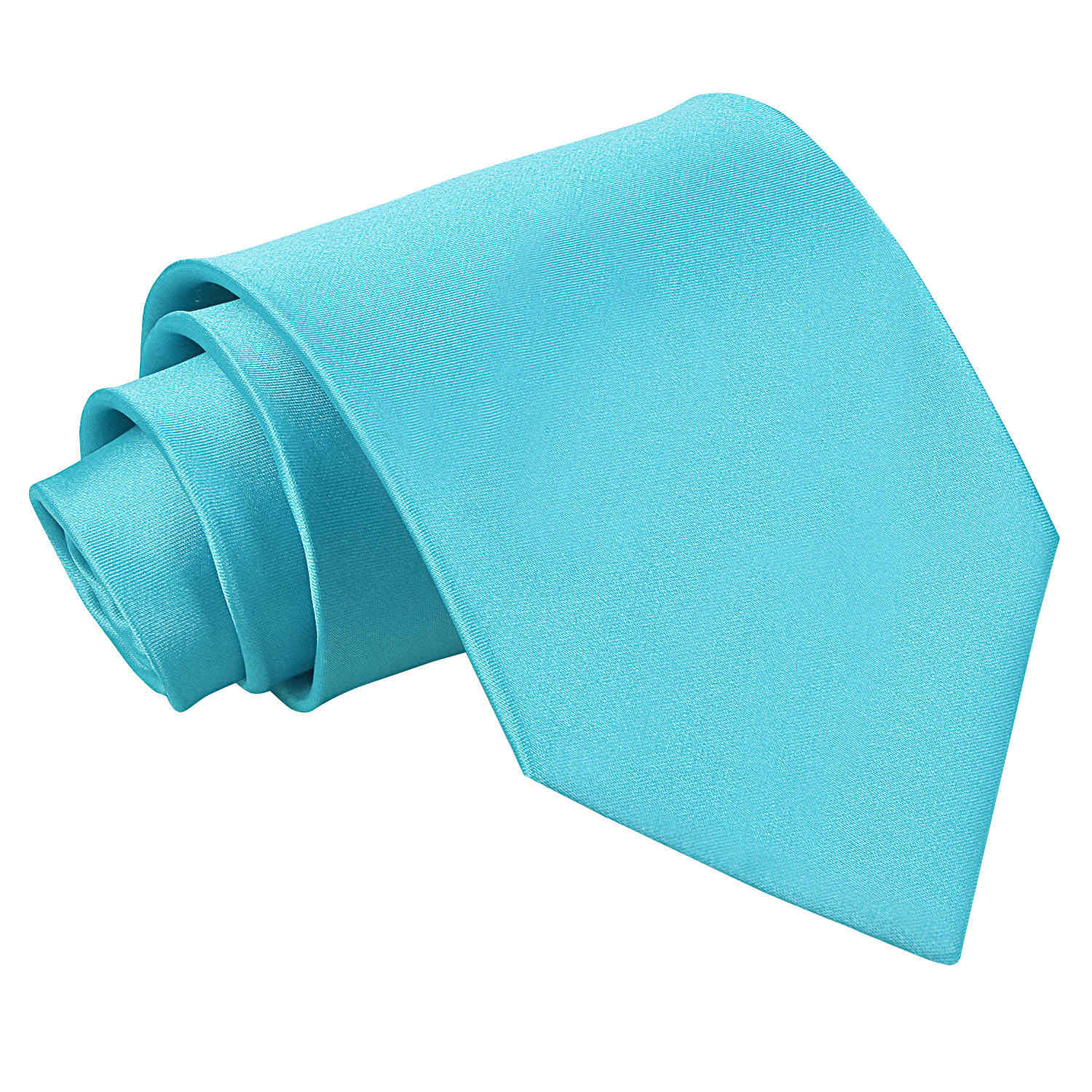 Plain Satin Tie - Robin's Egg Blue
