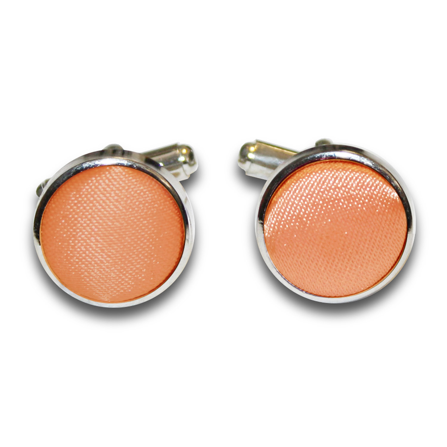 Plain Satin Cufflinks - Coral