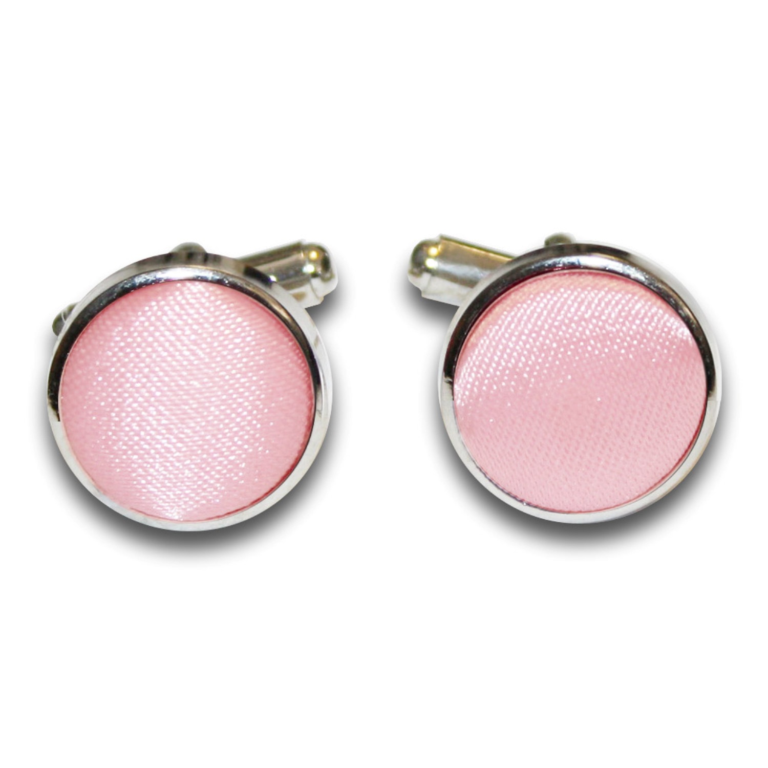 Plain Satin Cufflinks - Baby Pink