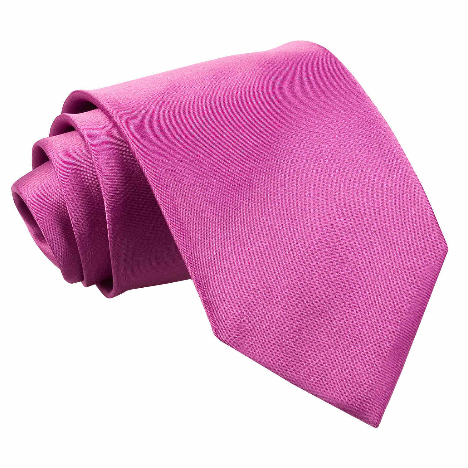 Plain Satin Tie - Mulberry