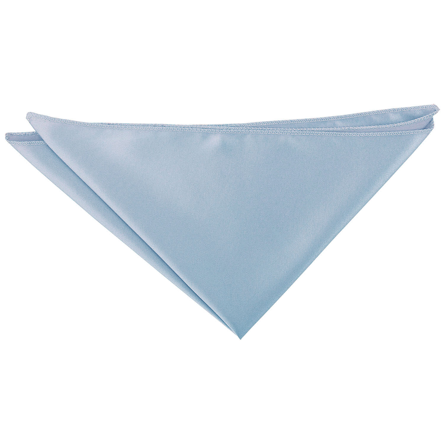 Plain Satin Pocket Square - Dusty Blue