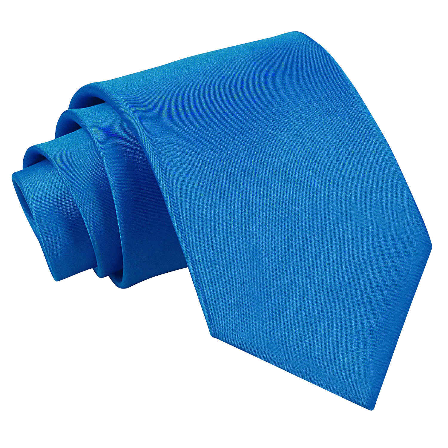 Plain Satin Tie - Electric Blue