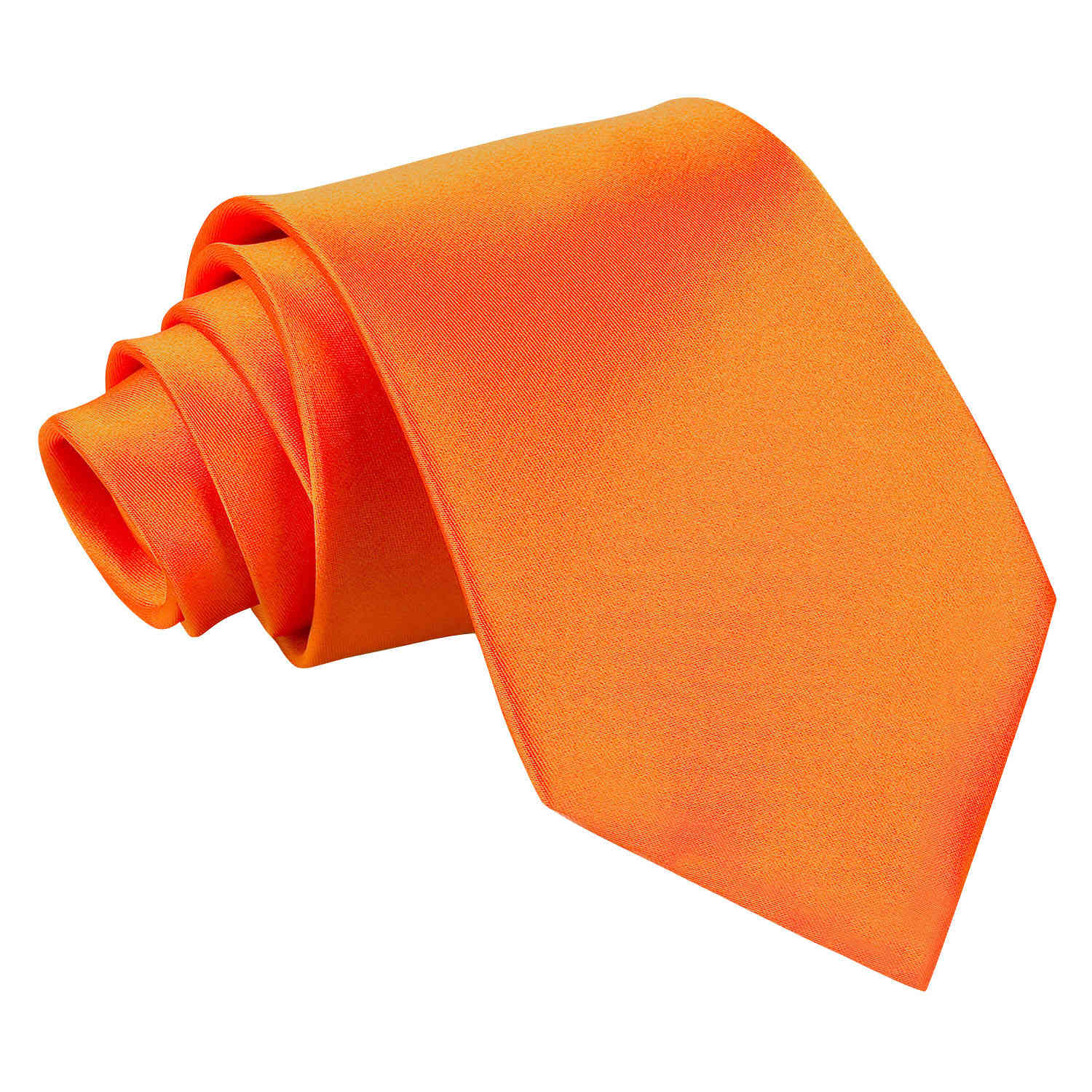 Plain Satin Tie - Burnt Orange