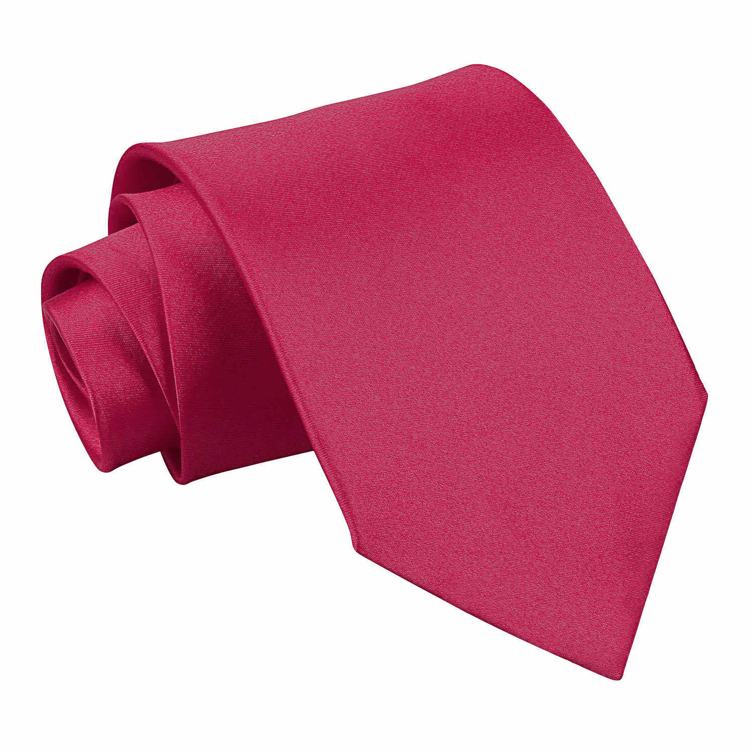 Plain Satin Tie - Crimson Red