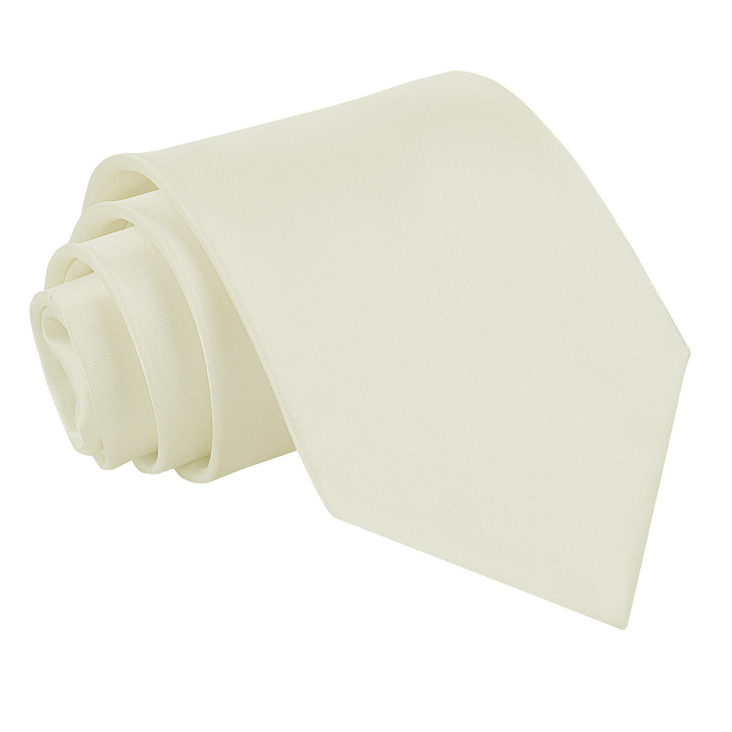 Plain Satin Tie - Ivory