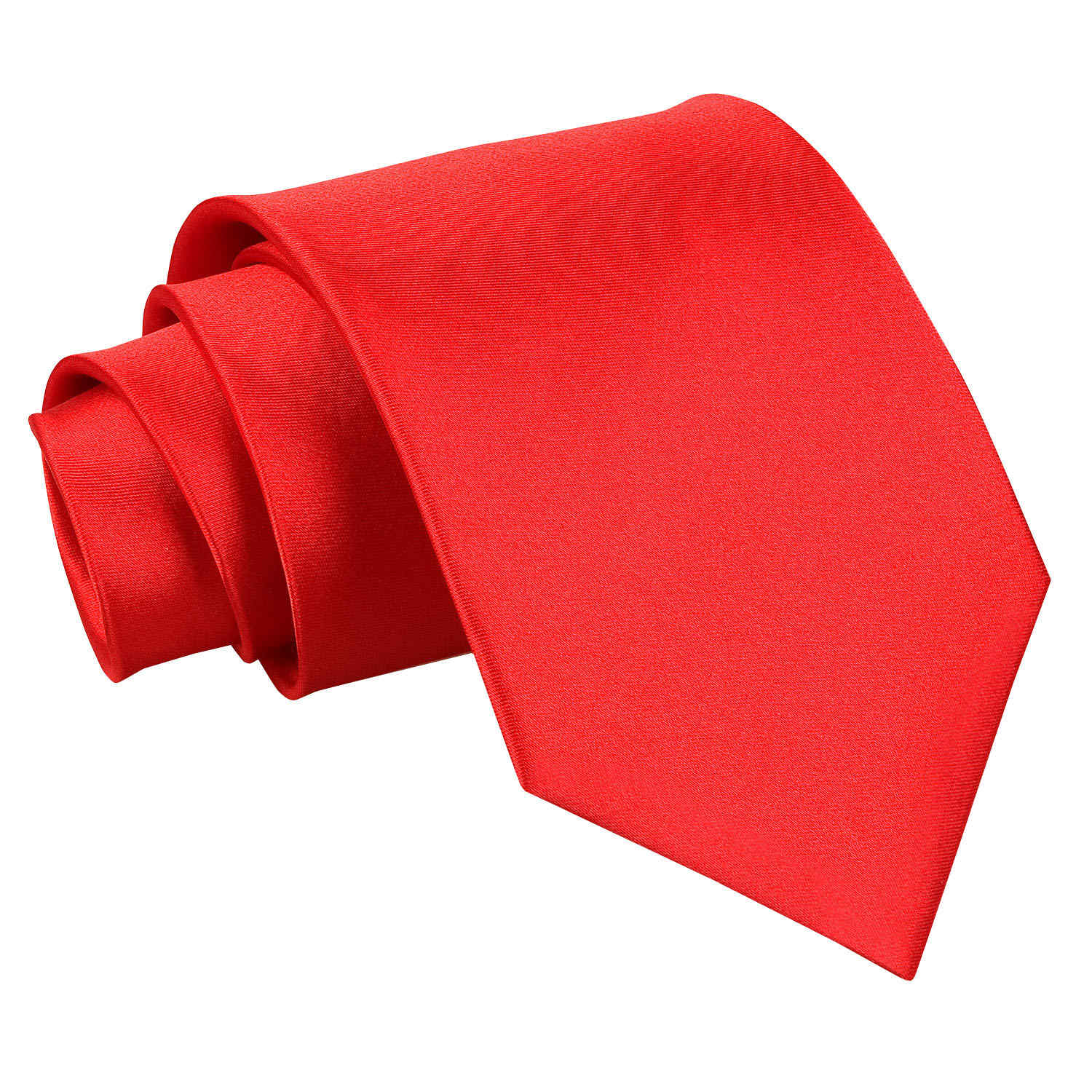 Plain Satin Tie - Red
