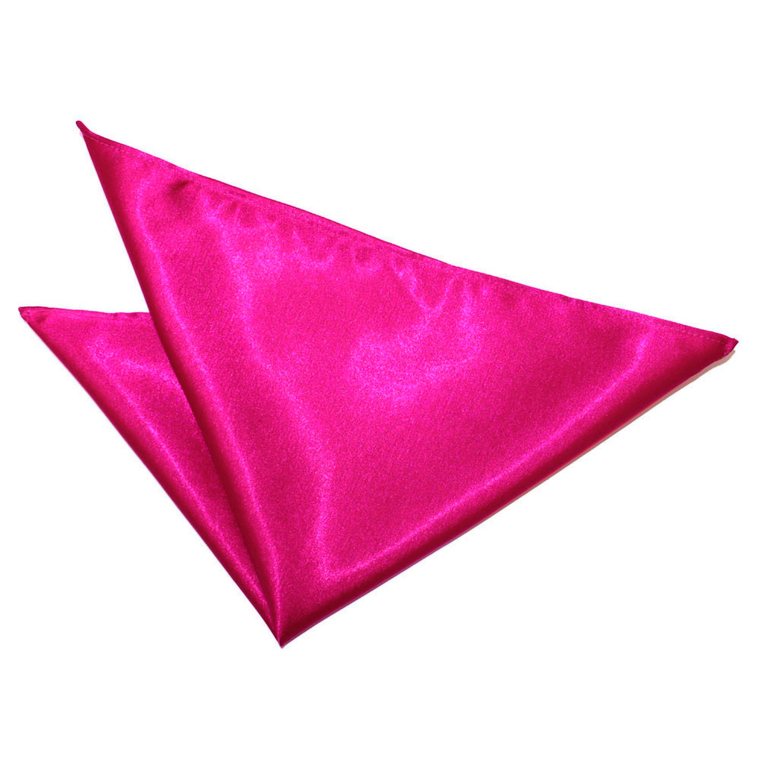 Plain Satin Pocket Square - Hot Pink