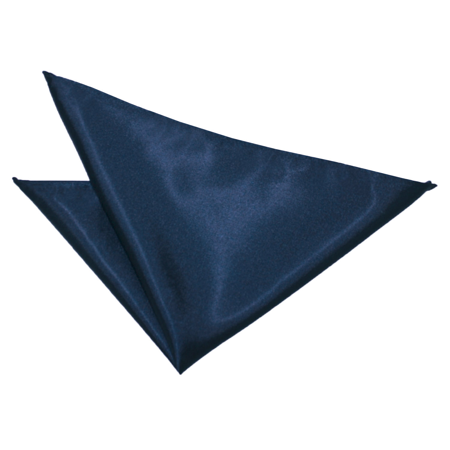 Plain Satin Pocket Square - Navy Blue