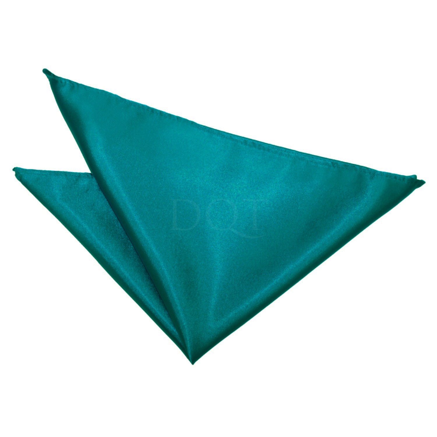 Plain Satin Pocket Square - Teal