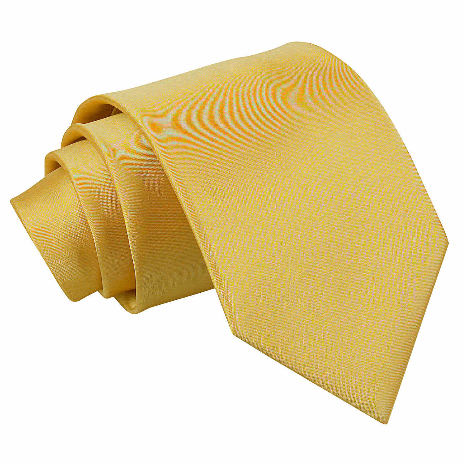 Plain Satin Tie - Gold