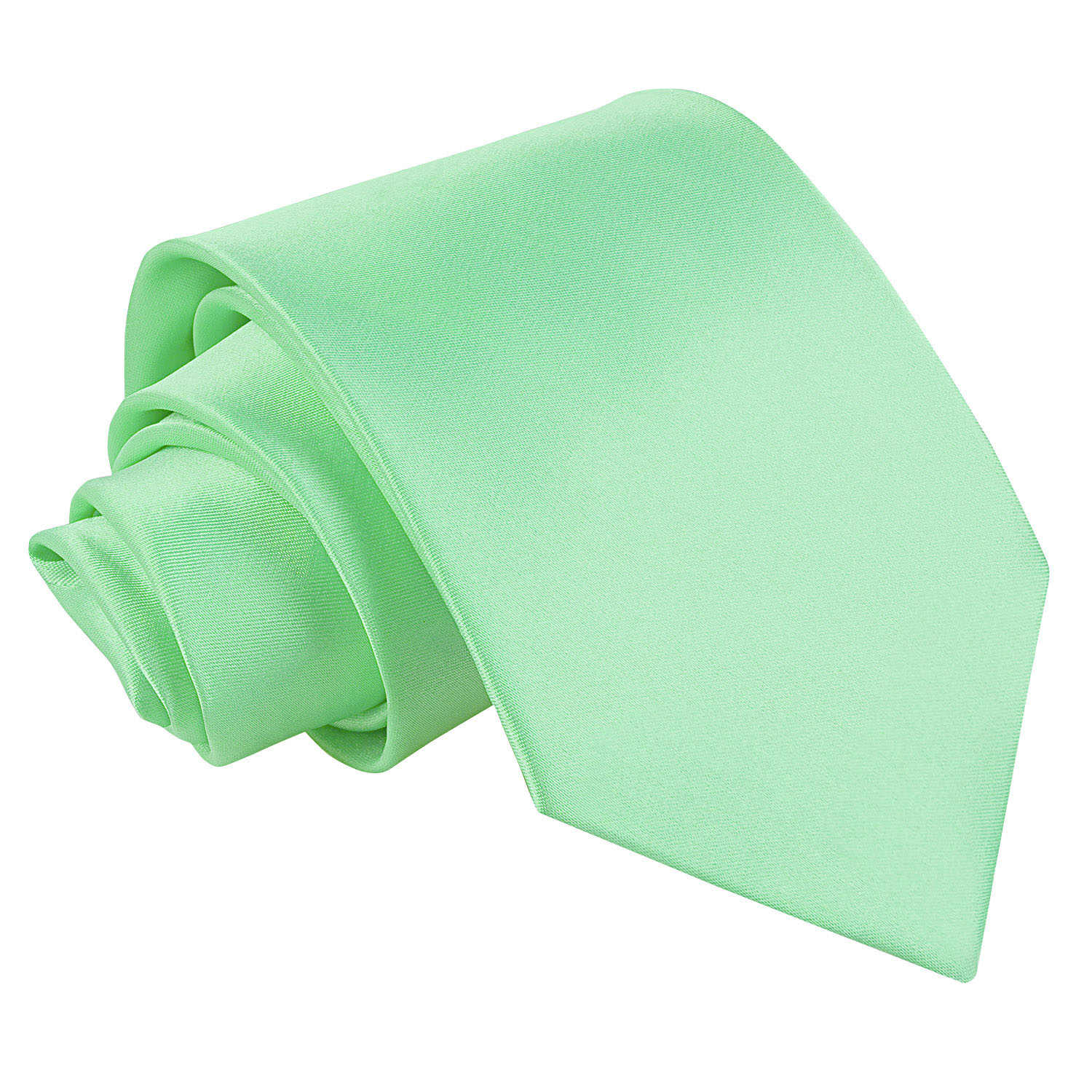 Plain Satin Tie - Mint Green