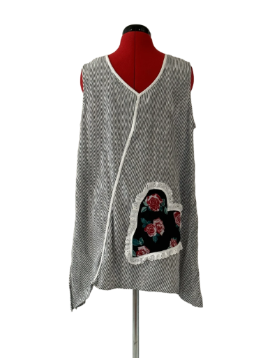 Seersucker Sleeveless Tunic