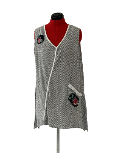 Seersucker Sleeveless Tunic