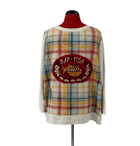 Colorful Plaid Patchwork Sweatshirt