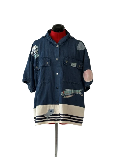 Denim Shirt with Rehoboth Appliqué