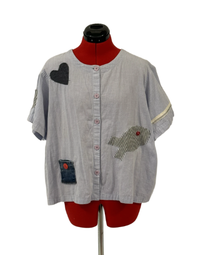 Flamingo Linen Blouse