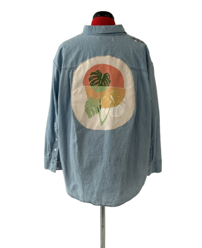 Beach Patchwork Denim Shirt