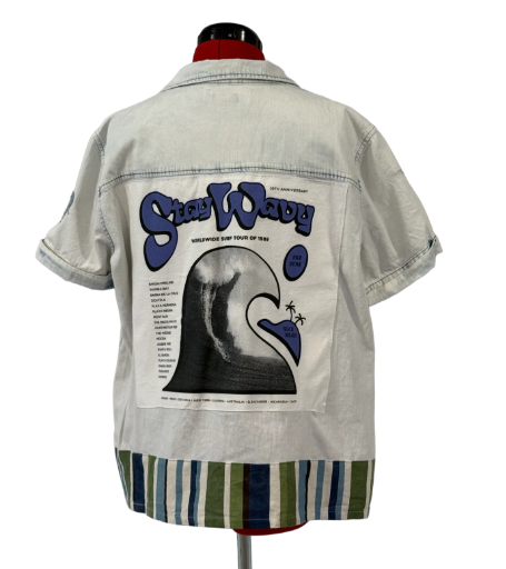  Denim 'Stay Wavy' Shirt