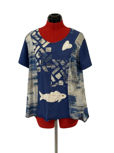 Blue Beach Cotton Top