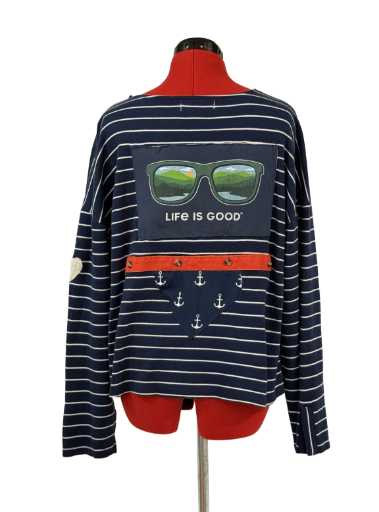 Striped Nautical Patchwork Top
