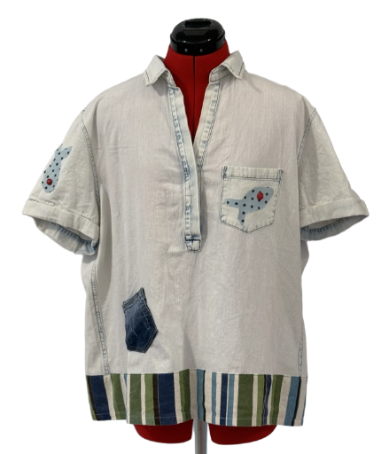  Denim 'Stay Wavy' Shirt