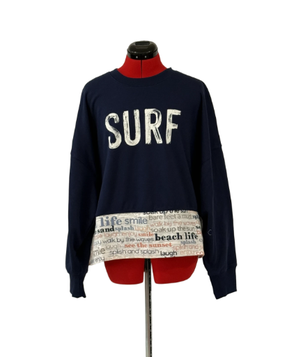Navy 'SURF' Sweatshirt  1