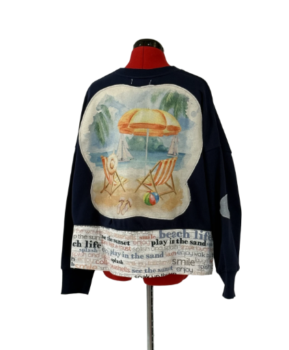 Navy 'SURF' Sweatshirt  1