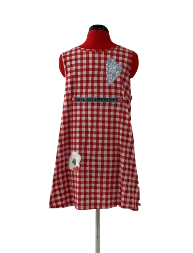  Red Sleeveless Tunic