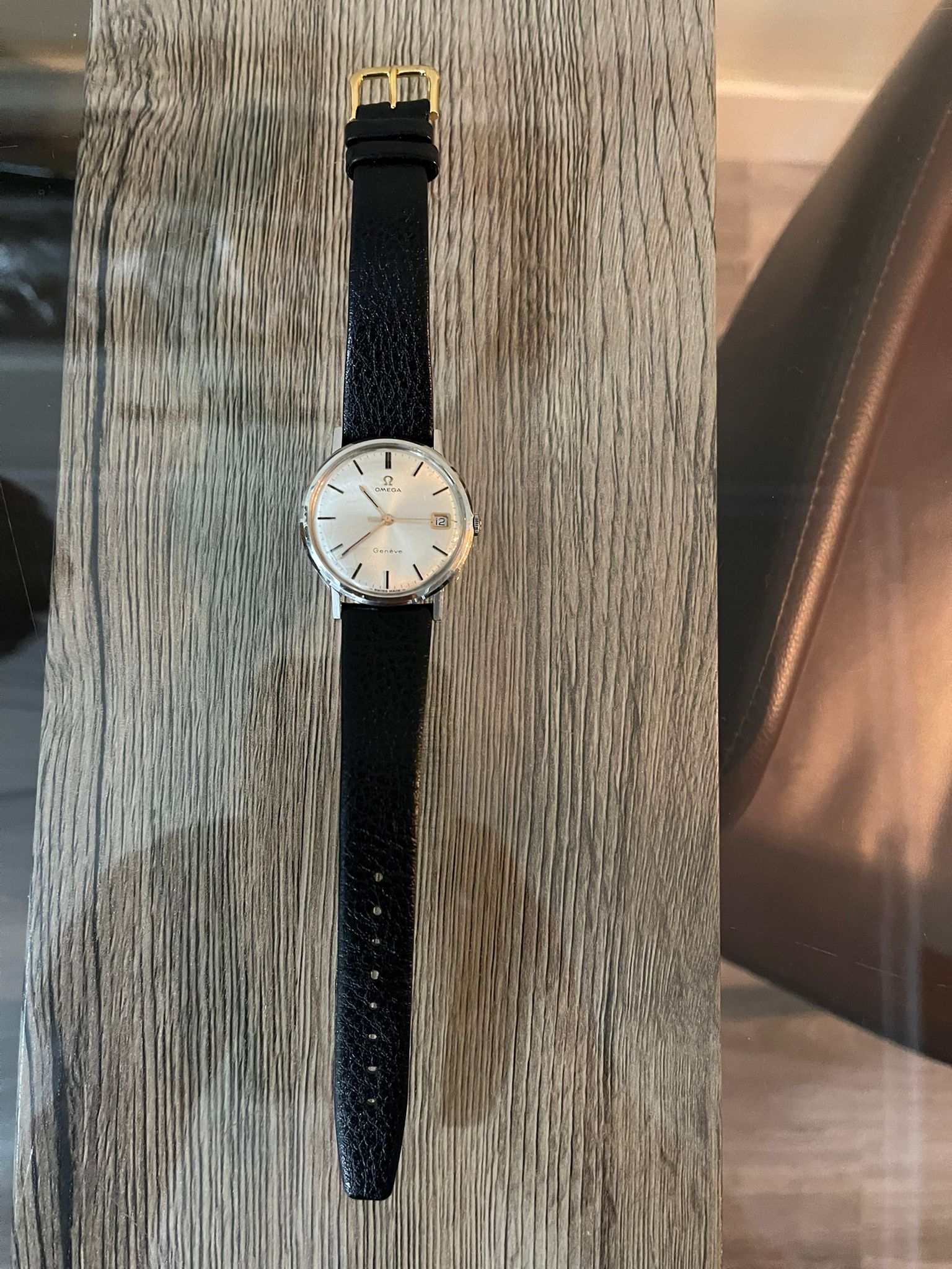 OMEGA GENEVE DATE REMONTE MANUAL 36 mm 