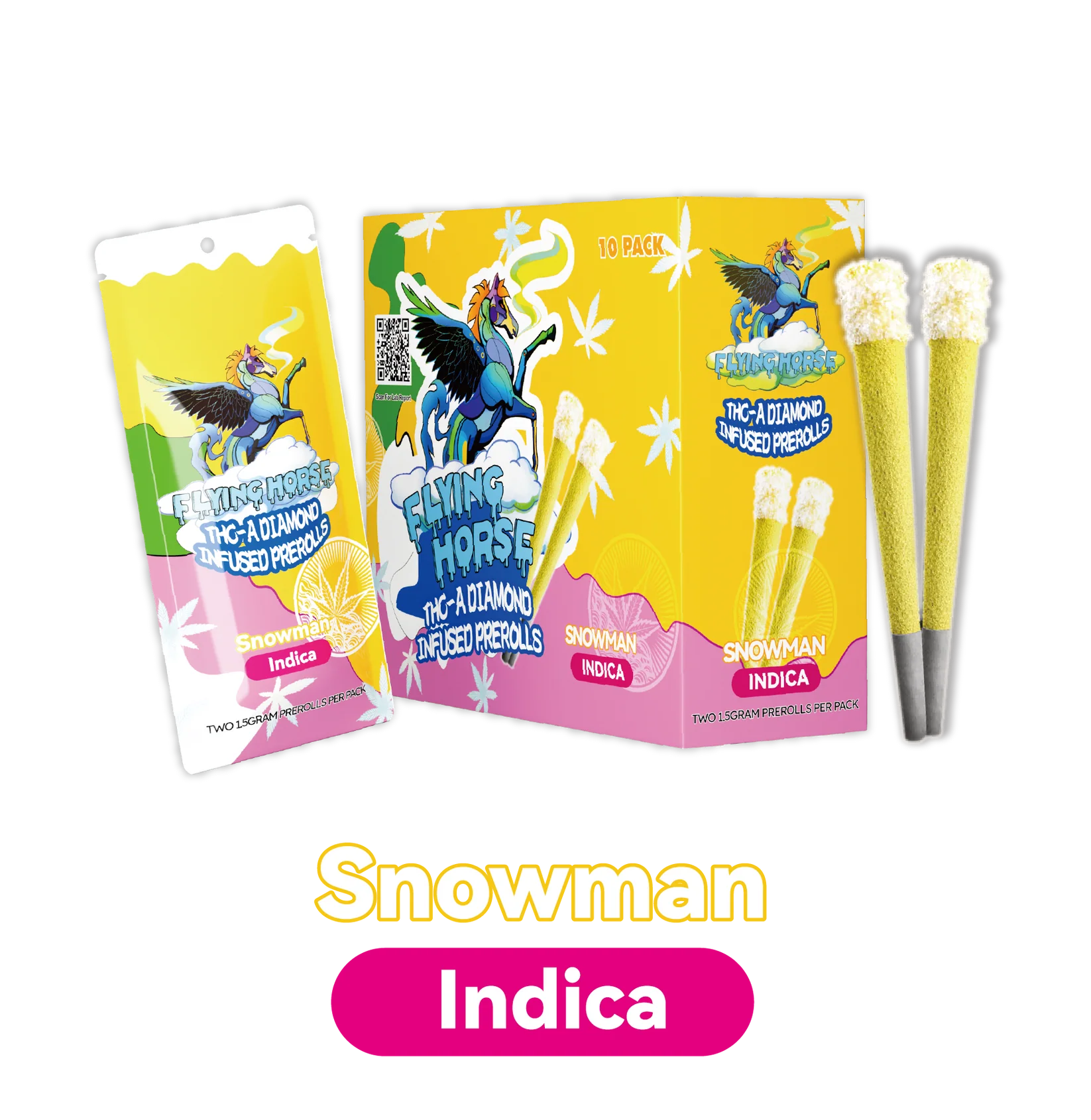 FLYING HORSE THCA DIAMOND INFUSED PREROLL 10CT/BX