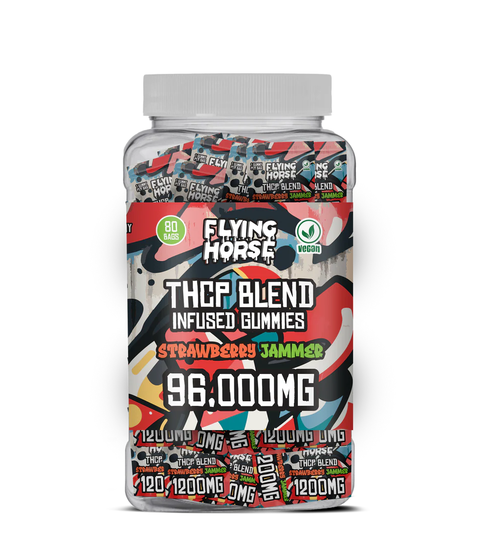FLYING HORSE THCP BLEND INFUSED GUMMIES 96000MG 80CT/JAR