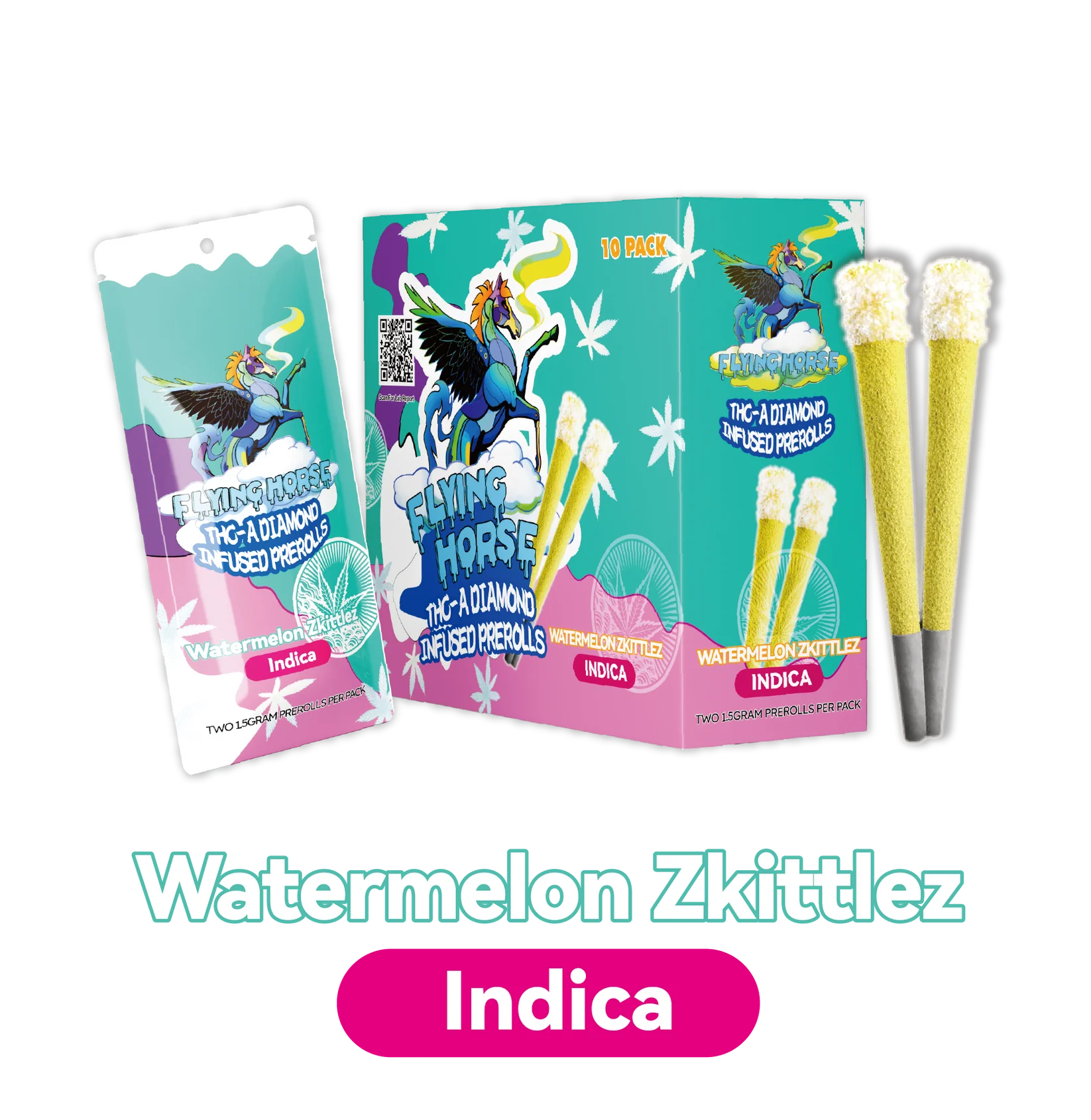 FLYING HORSE THCA DIAMOND INFUSED PREROLL 10CT/BX