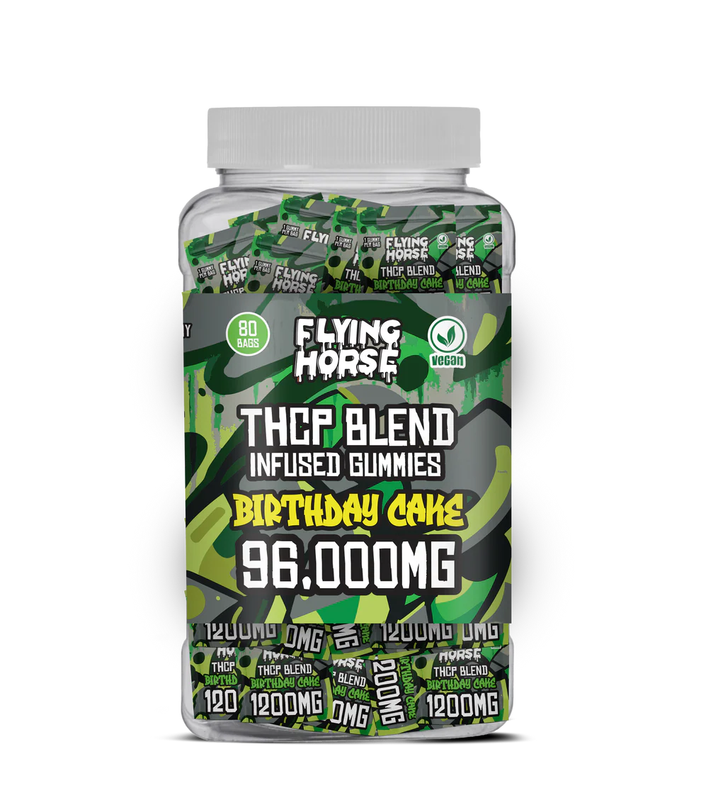 FLYING HORSE THCP BLEND INFUSED GUMMIES 96000MG 80CT/JAR