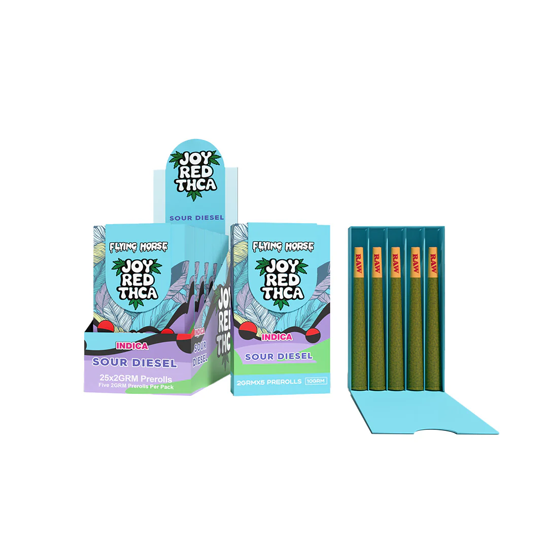 FLYING HORSE JOY RED THCA PREROLL 5PK 5CT/BX