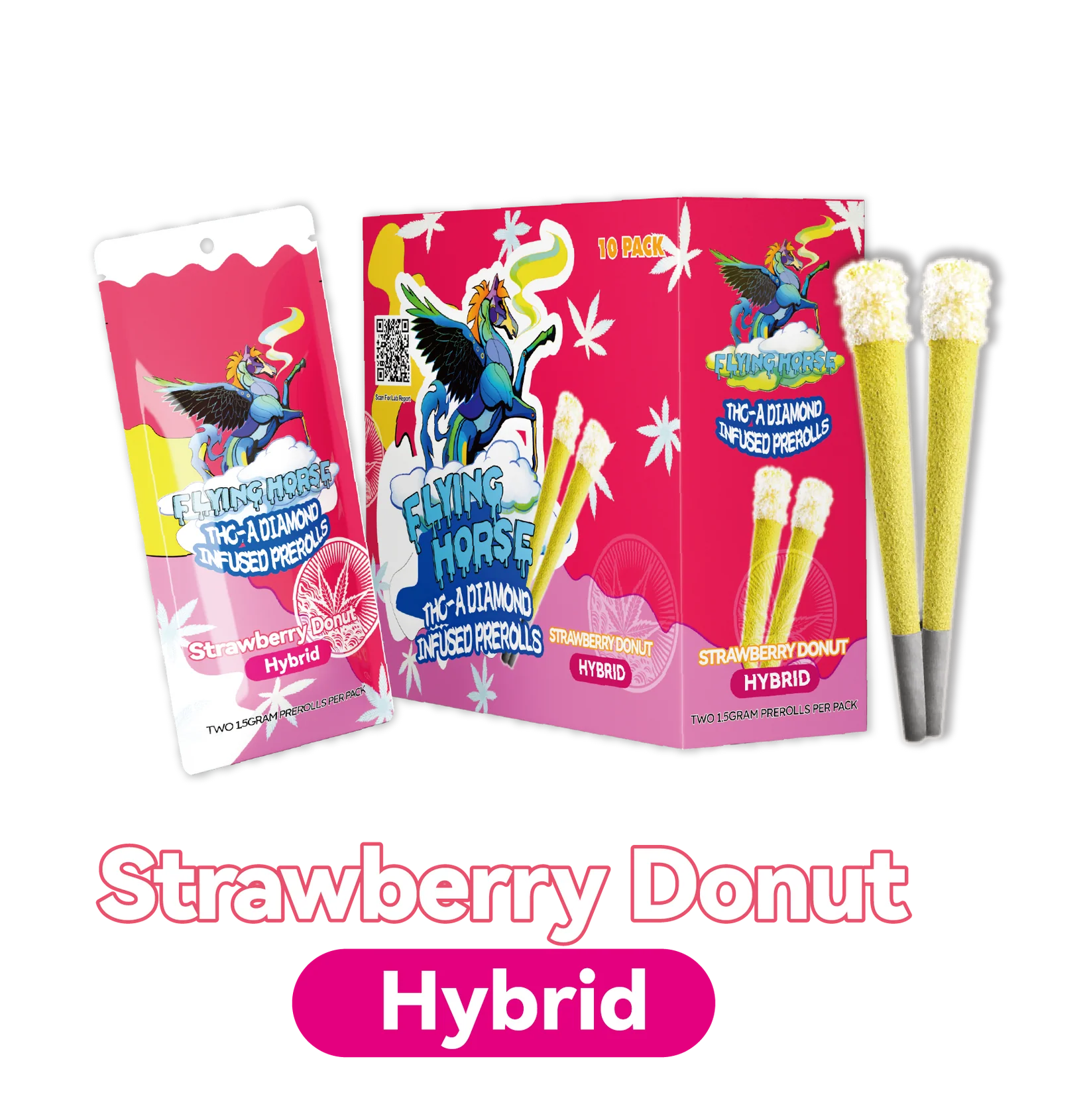 FLYING HORSE THCA DIAMOND INFUSED PREROLL 10CT/BX